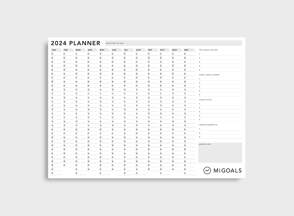 MiGoals | 2024 Wall Planner
