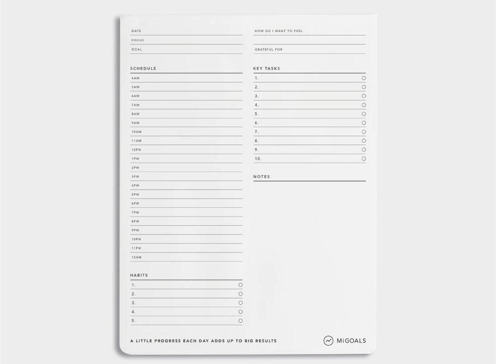 Time block Method Desk Pad by Migoals
