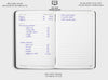 workout planning page inside the migoals gsd fit fitness notebook, with space to write your cardio type, and then each exercise within the workout including reps and overall duration