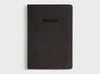 MiGoals notes journal front cover in black, designed to increase organisation and productivity