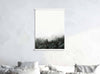 moxon magnetic print frames in white with a misty forest print
