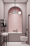 Art Deco Pink Pastel Bathroom Interior Design by MOXON London