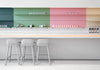 Pastel colour interior bar design by i29 Architects at MOXON