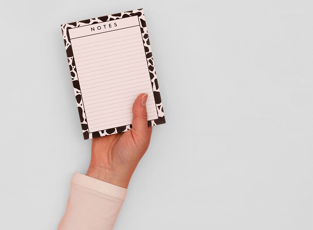 Black and White print Notes Pad by Studio Wald