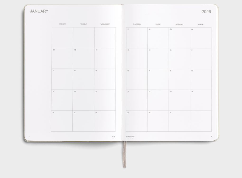 Karst 2026 Daily Diary and Planner Set (2 Parts)