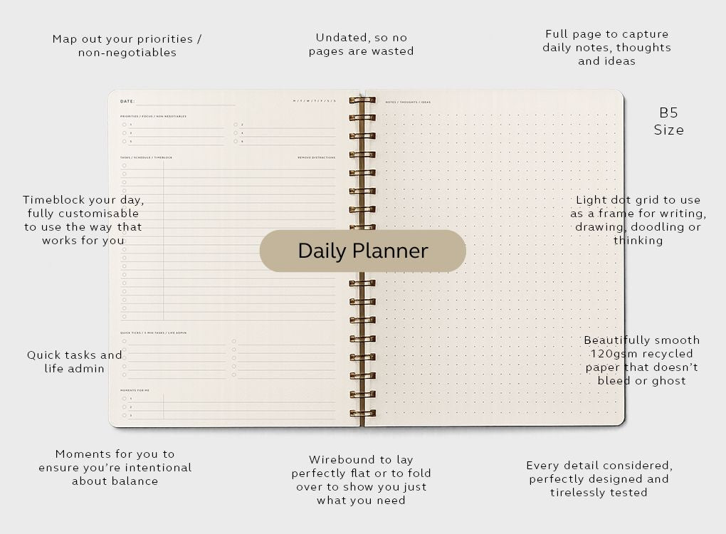 MOXON | B5 &#39;Form&#39; Daily Planner