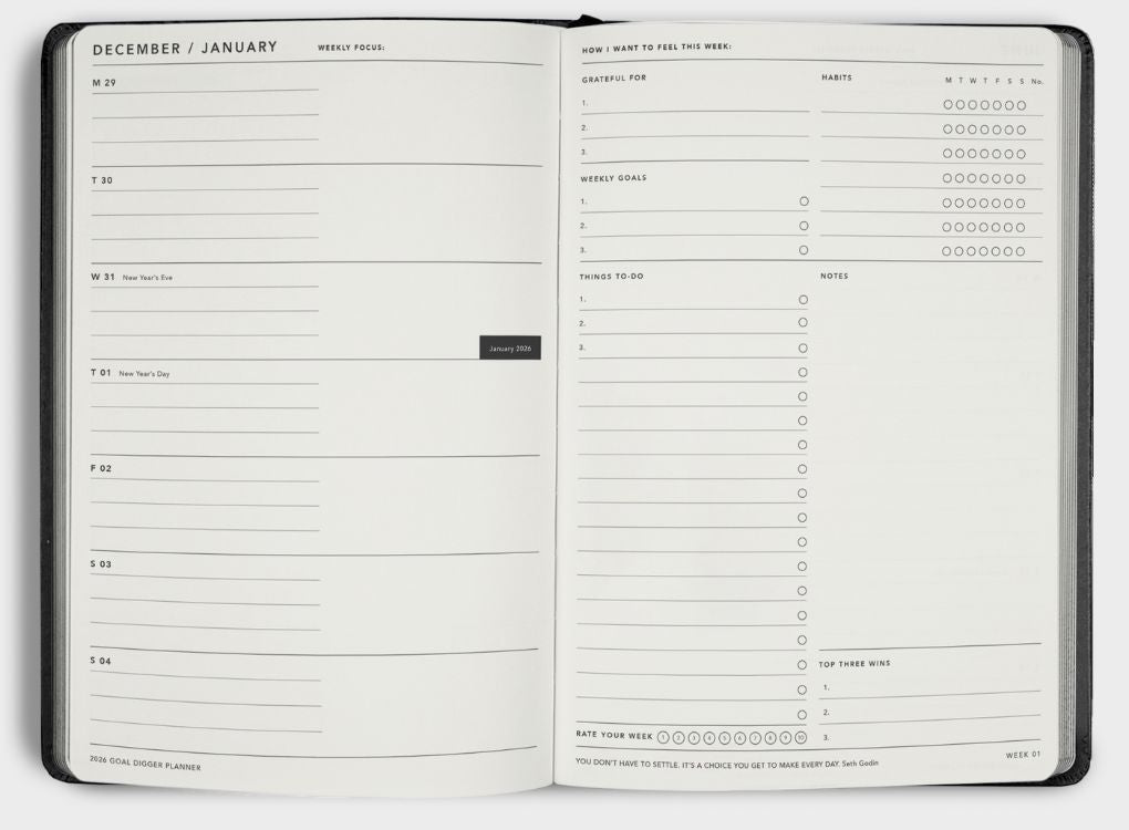 MiGoals | 2026 B5 Goal Digger Diary - Classic