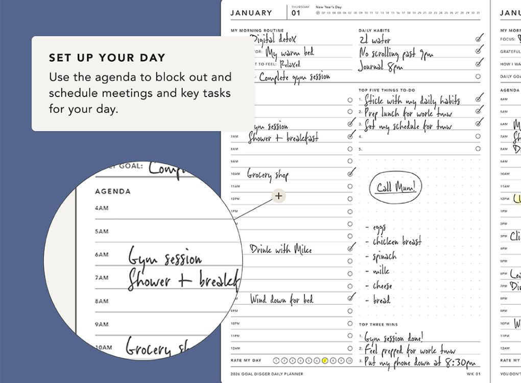 MiGoals | 2026 Goal Digger Diary - Daily