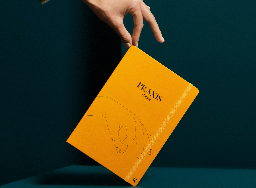 Karst yellow coloured habits journal made with environmentally friendly stone paper