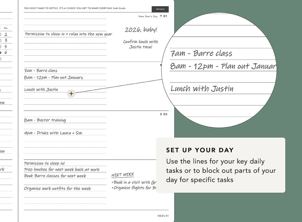 MiGoals | 2026 GSD A5 Weekly Spread Diary