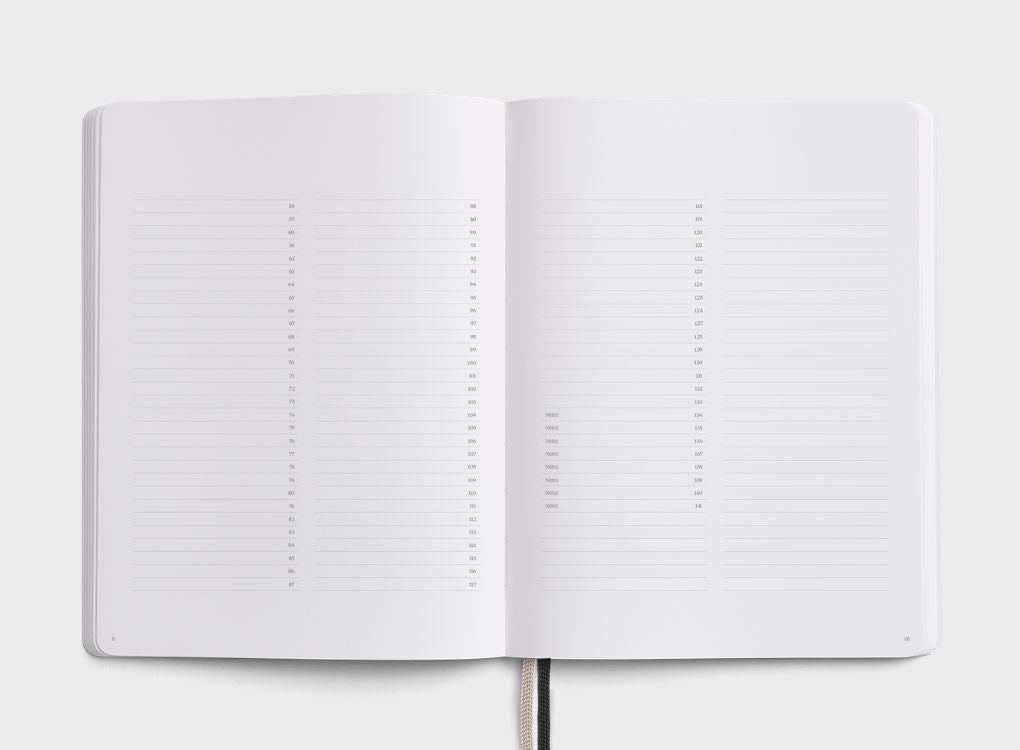 Karst Stone Paper B5 Pro Planner interior showing structured numbered pages for easy organisation