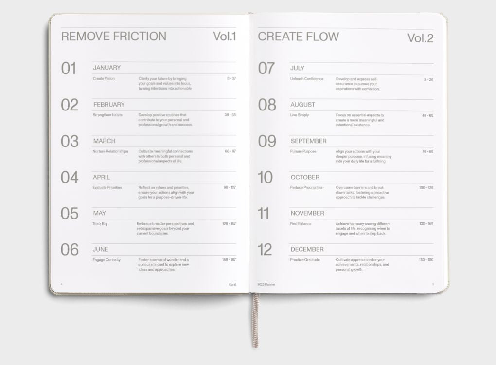 Karst 2026 Daily Diary and Planner Set (2 Parts)