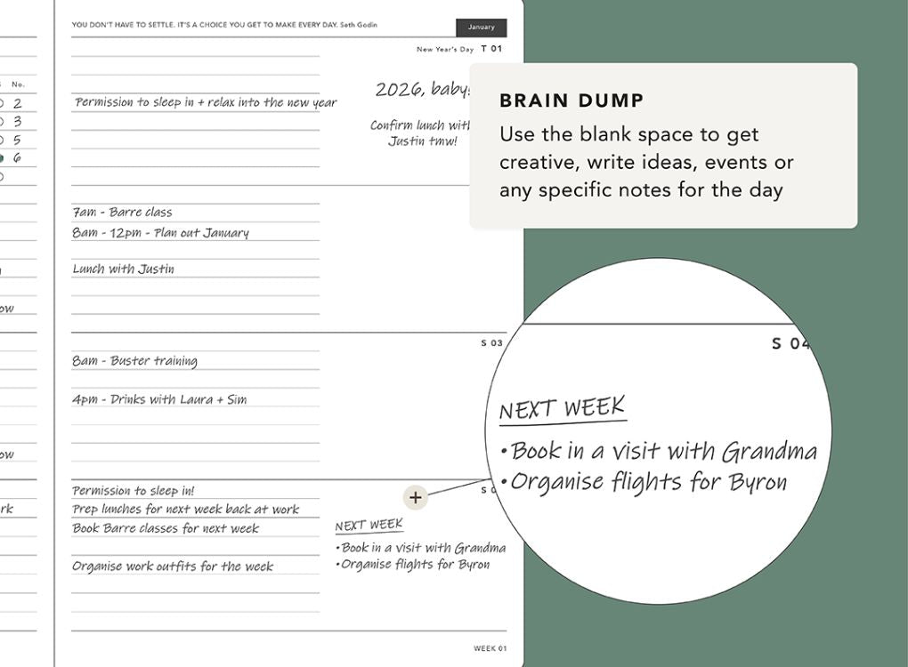 MiGoals | 2026 GSD A5 Weekly Spread Diary
