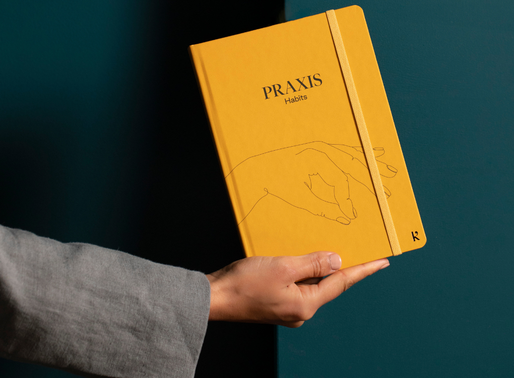 Karst yellow coloured habits journal made with environmentally friendly stone paper