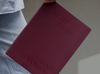 Burgundy Karst stone paper B5 planner, an undated diary with a minimal sleek design