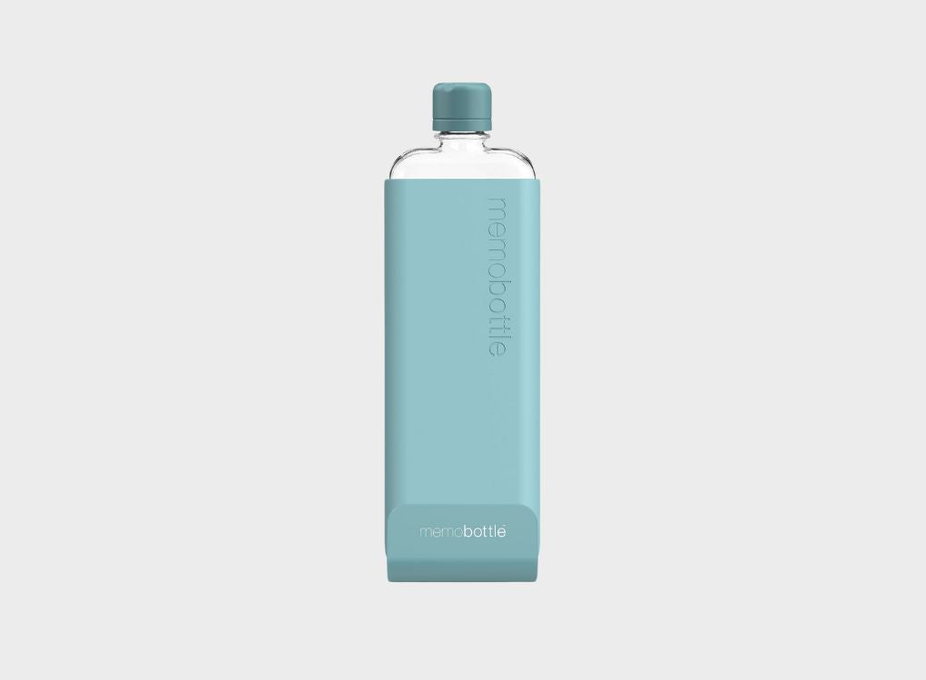 Light blue slim water bottle by memobottle