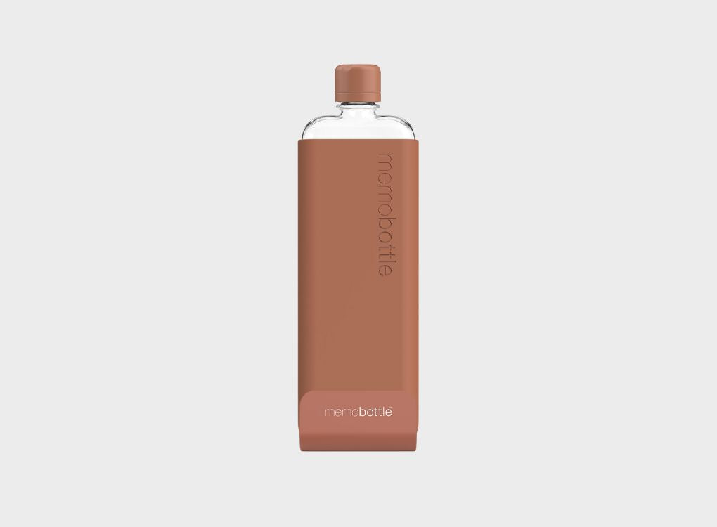 Terracotta slim water bottle by memobottle 