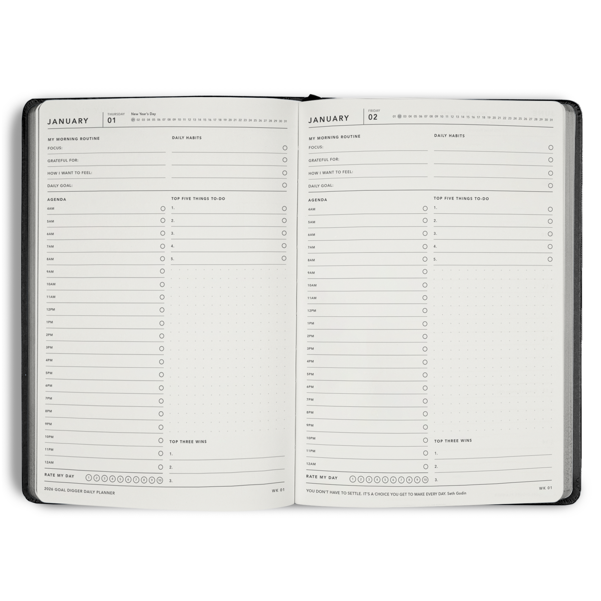 MiGoals | 2026 Goal Digger Diary - Daily