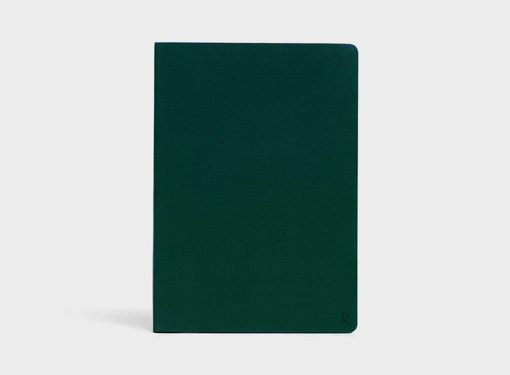 Karst notebook in forest with a vegan leather soft cover