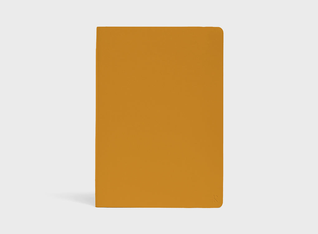 Karst notebook in turmeric with a vegan leather soft cover