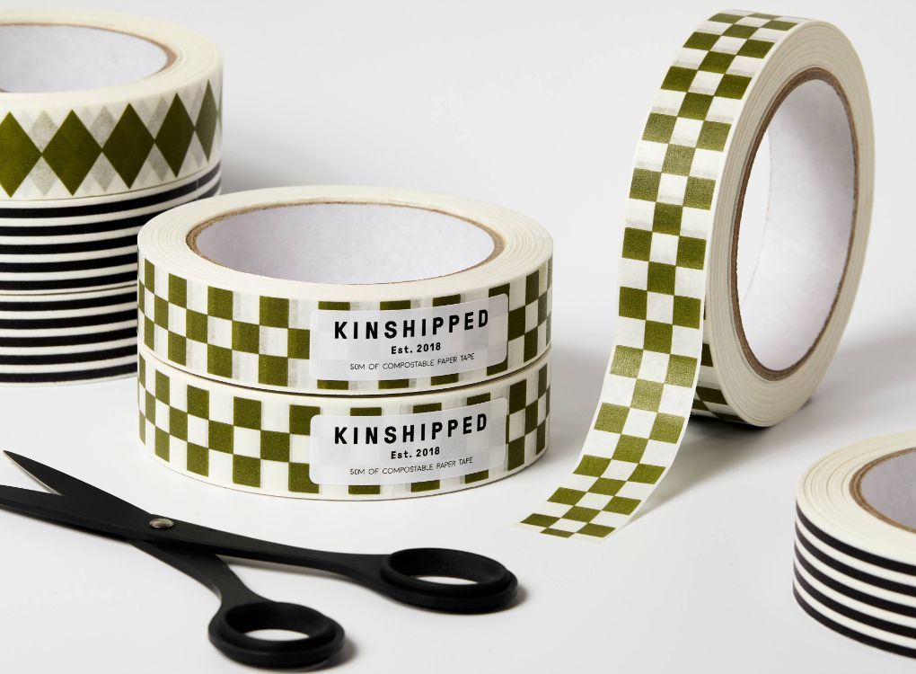 Kinshipped Checkerboard packing tape
