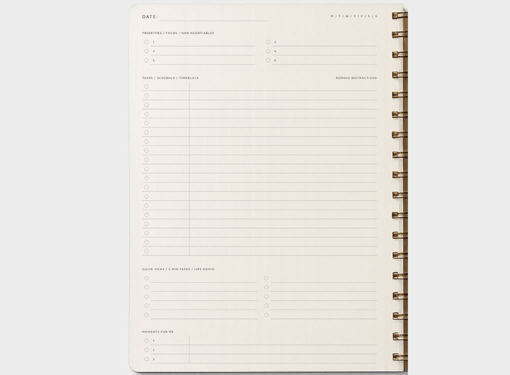 MOXON | B5 &#39;Form&#39; Daily Planner