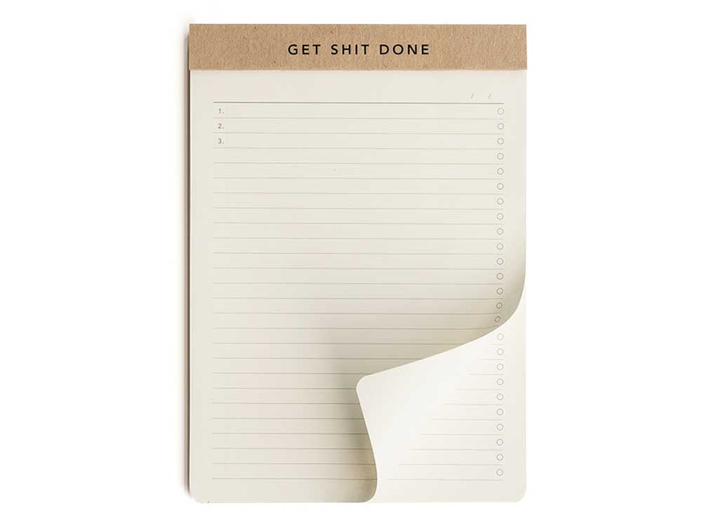 SAMPLE SALE MiGoals | Get Shit Done Manifesto To-Do-List Desk Pad (A5)
