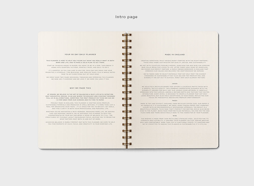 MOXON | B5 &#39;Form&#39; Daily Planner