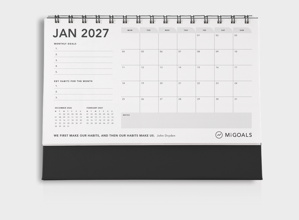 PRE-ORDER MiGoals | 2027 Desk Calendar