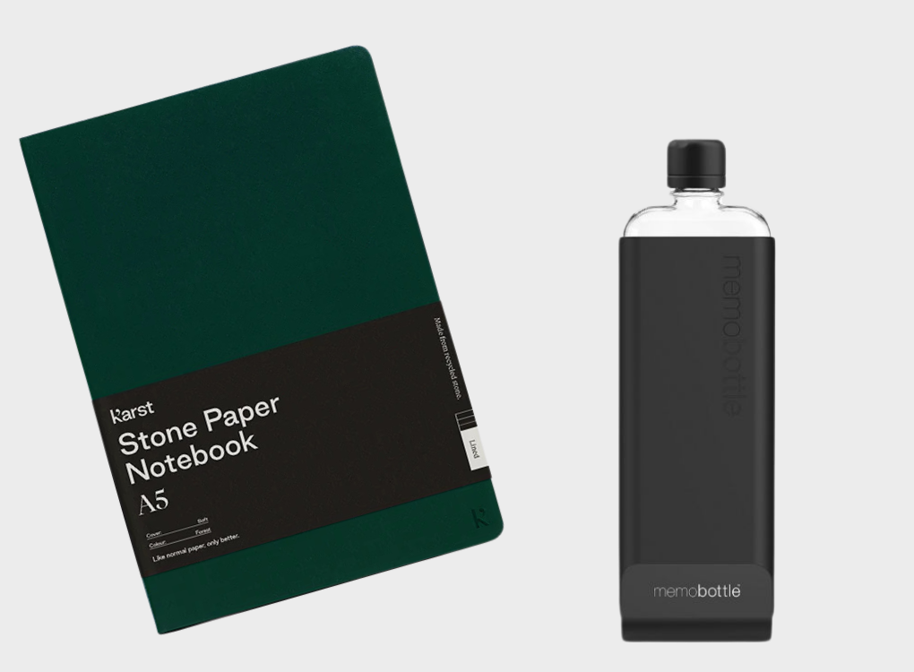 SOFTCOVER NOTEBOOK AND SLIM MEMOBOTTLE BUNDLE NORMAL RRP £61