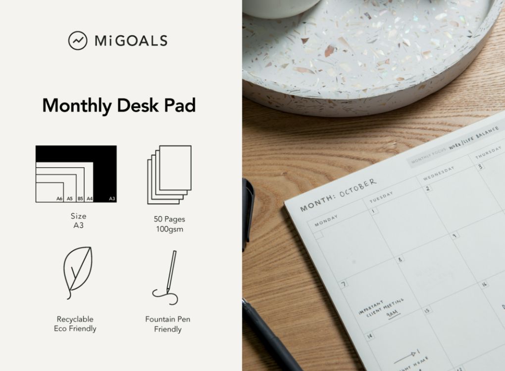 Size and Spec of the monthly pad by Migoals
