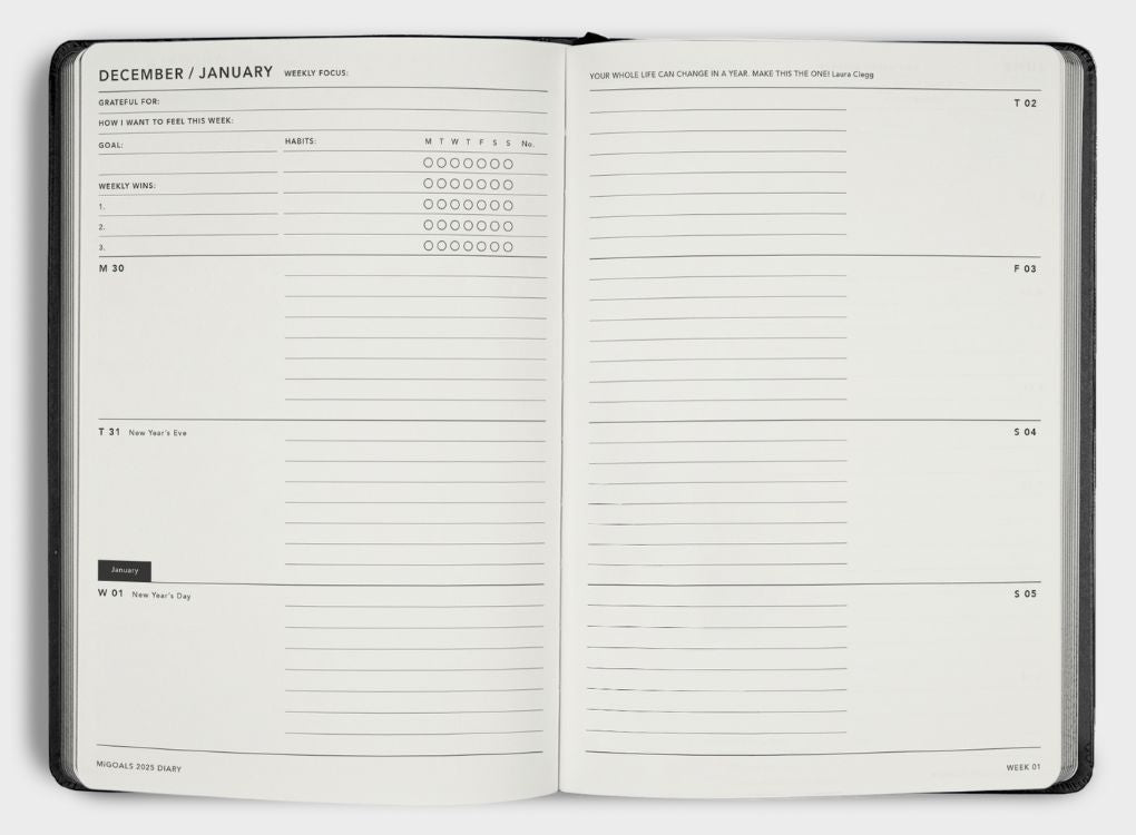 MiGoals | 2026 GSD A5 Weekly Spread Diary