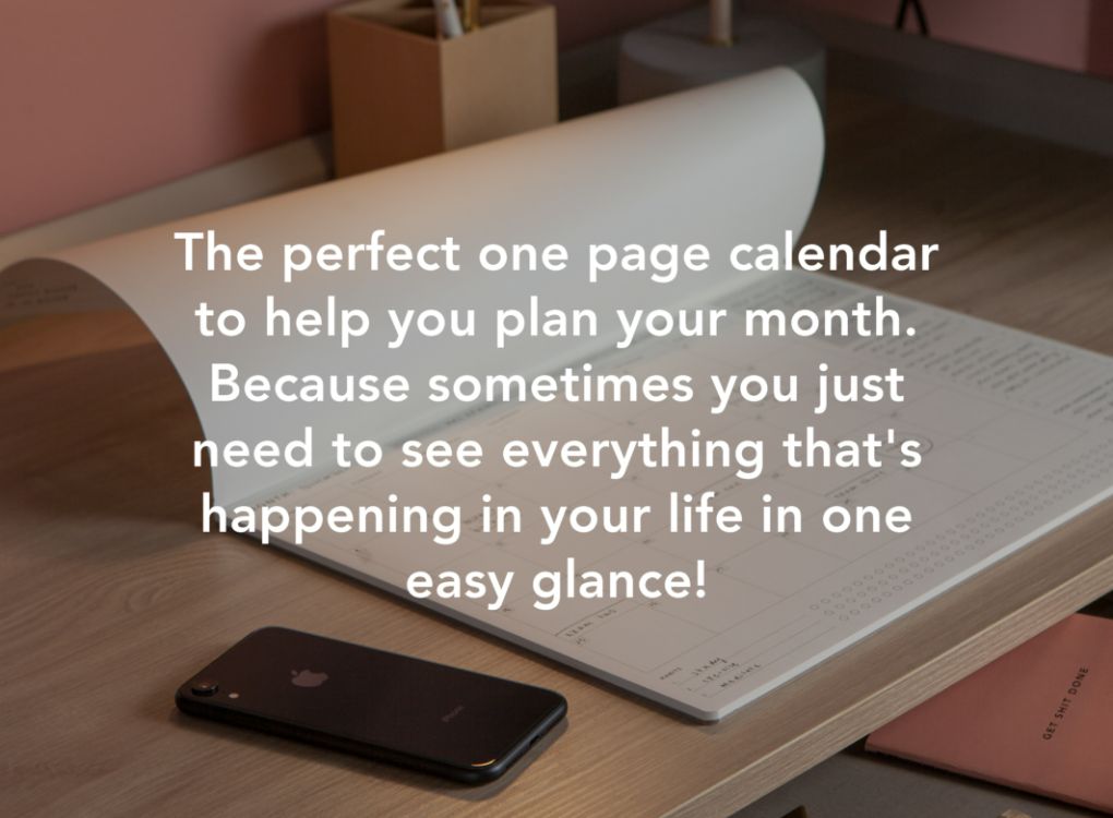 How to use the calendar and monthly planner by migoals