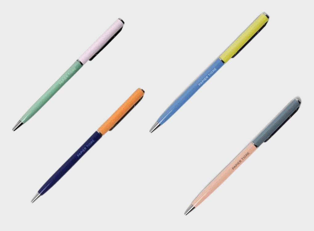 Collection of Papier Tigre Pens in colour-block design