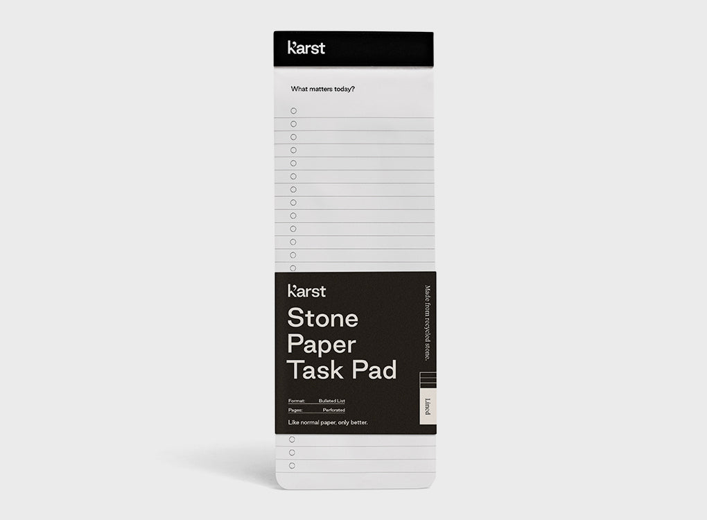 Karst stone paper task pad and to do list with belly band