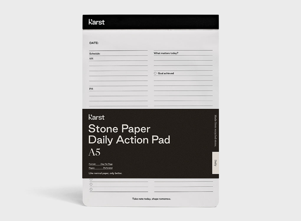 Karst a5 stone paper daily action pad with belly band