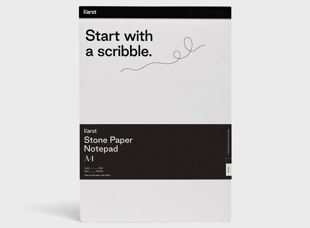 Karst stone paper A4 notepad, eco friendly art supplies - lined