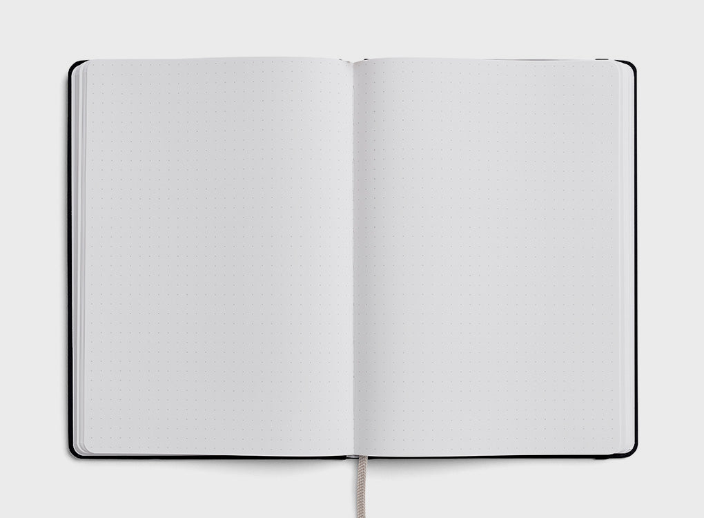 Karst hardcover notebook in A5 with eco friendly stone paper in dot grid ruling