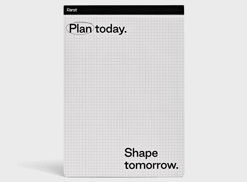 Karst stone paper A4 notepad, eco friendly art supplies - grid