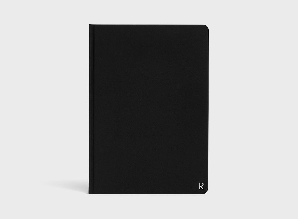 Karst hardcover notebook in A5 with eco friendly stone paper in black