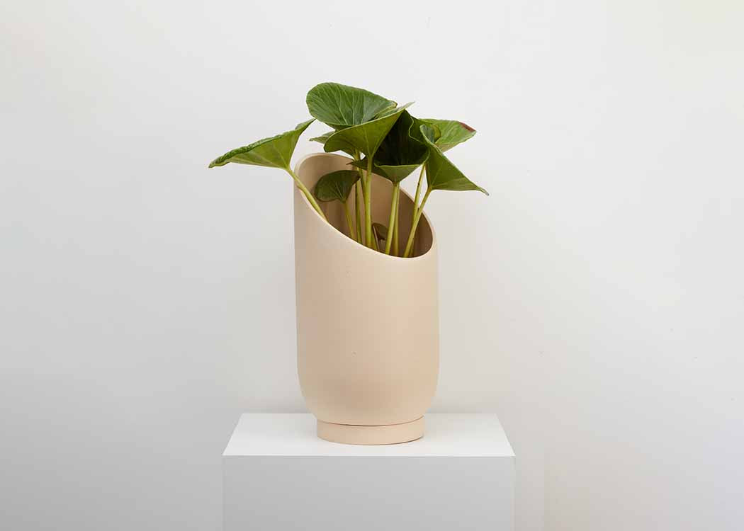 Stone Coloured Summit plant pot by Capra Designs perfect for plants that need shade.