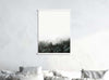 Moxon white magnetic poster hanger frame with misty forest print