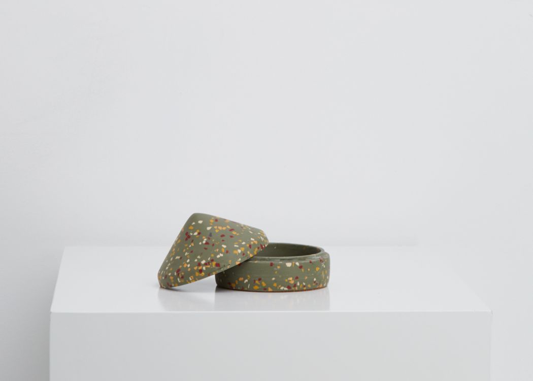 Agave terrazzo CONE Keepsake Box by Capra Designs. Worldwide shipping. Free UK Shipping over £30.