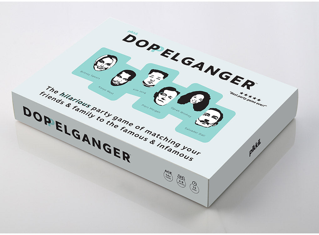 Doppelganger card game by Pikkii, in packaging