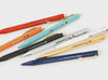hightide penco pens in various colours from navy and turquoise to orange and red - high quality four-colour ballpoint pens with gold hardware