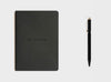 migoals dot grid a6 pocket sized versatile notebook in black with one hightide penco 4 colour ballpoint pen