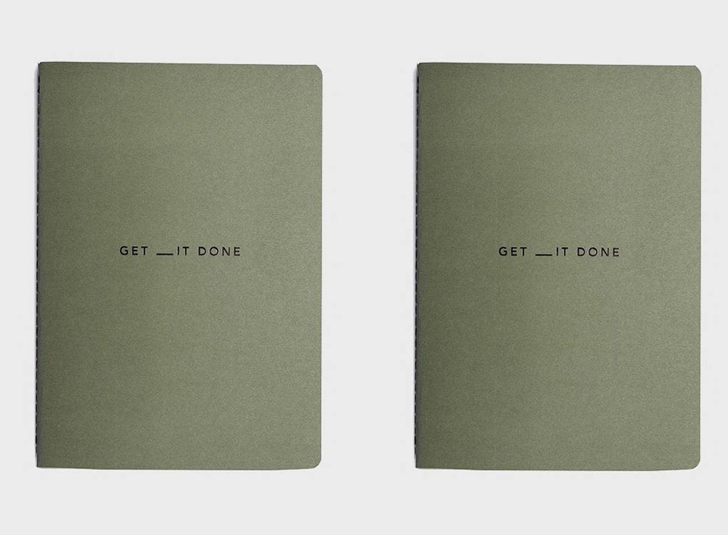 migoals get it done notebook in khaki