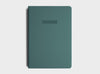 MiGoals goal journal front cover in teal green, designed to get you to achieve your dreams.