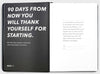 Get Shit Done Fitness Journal in side page with a motivational quote to get you fit