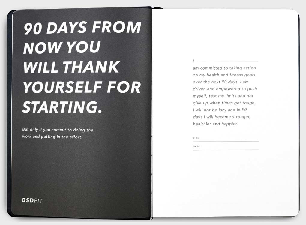 Gsd Journal GSD Fit A5 Fitness Journal by MiGoals | MOXON - MOXON London
